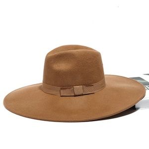 100% Wool Wide Brim Fedora Hat